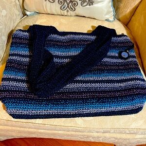 Large blue knit Sak hobo with three interior sections. Like new condition.